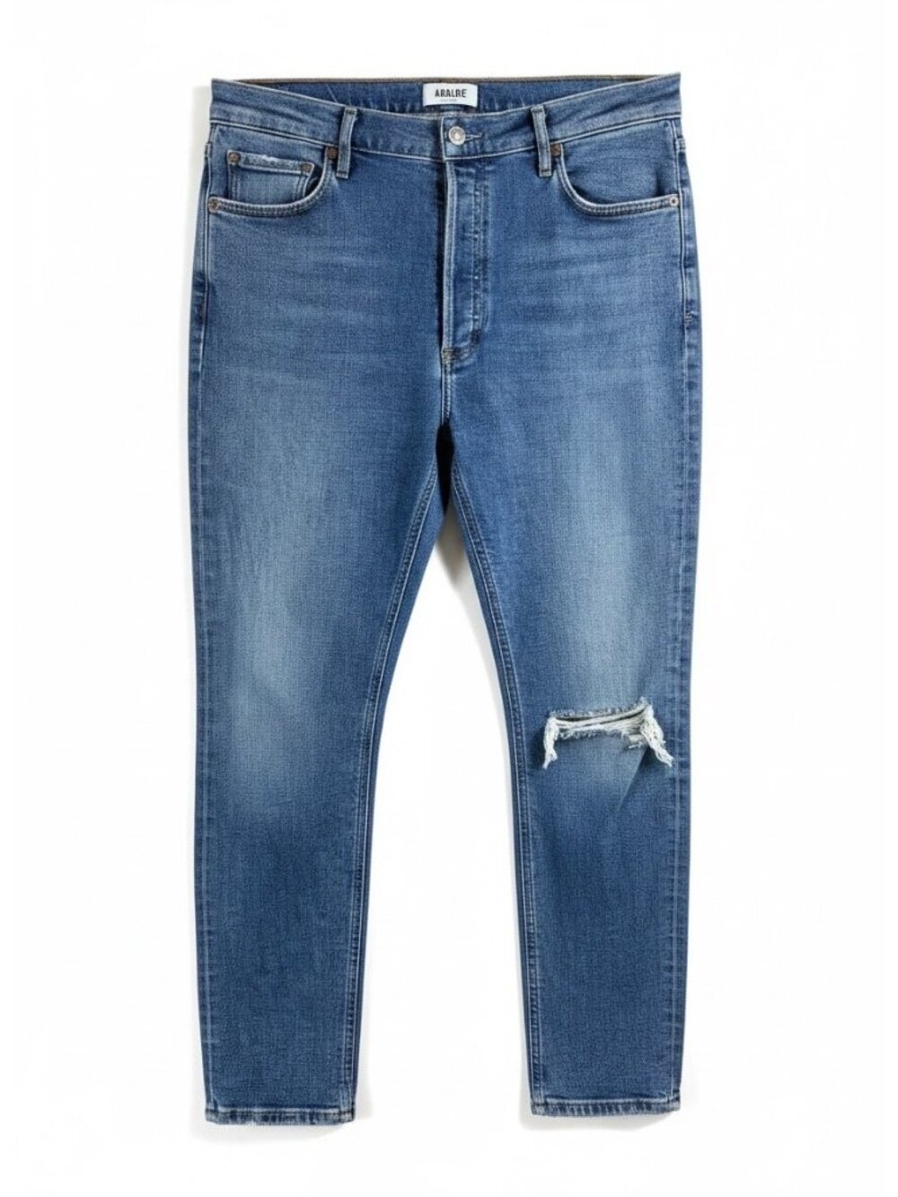 AGOLDE Nico High Rise Slim Boyfriend Jeans Distressed Button Fly Women's Size 30